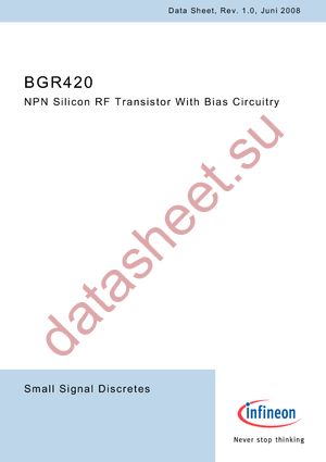 BGR 420 H6327 datasheet  